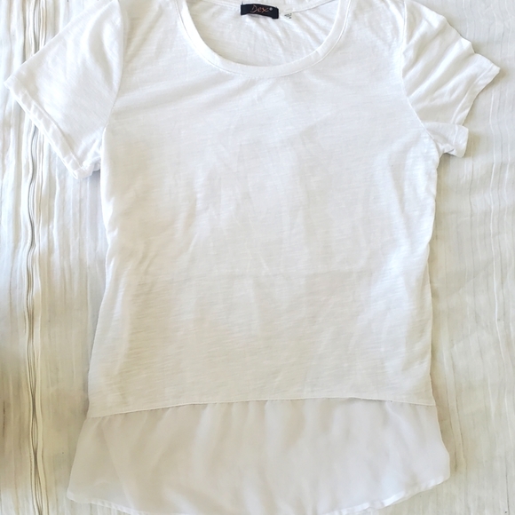 Dex,White, t-shirt, Blouse, Medium - Picture 1 of 3